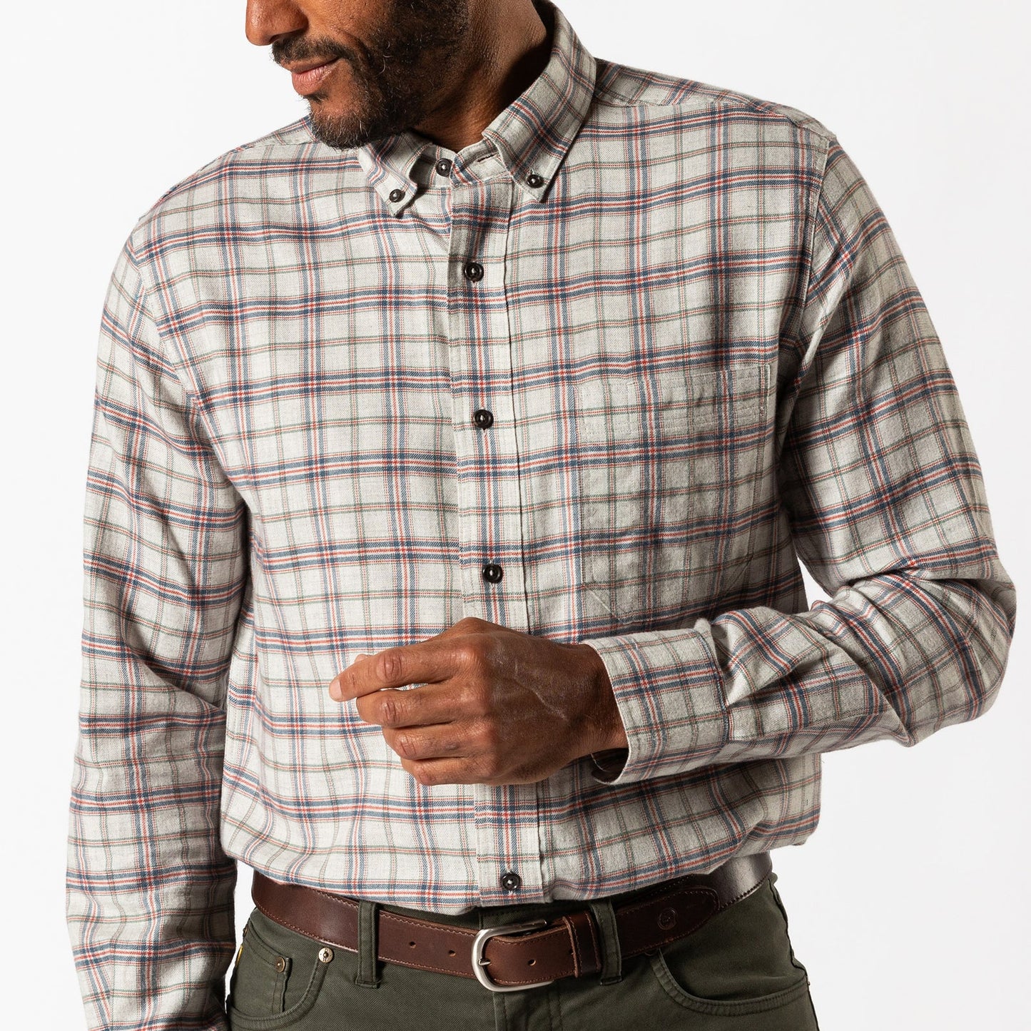 Cotton Flannel Sport Shirt | Malcom Plaid