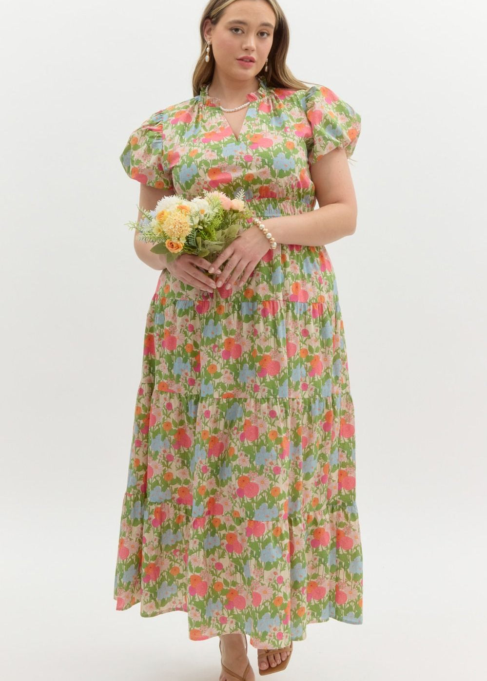 Basking In Magnolias Mini Tiered Dress