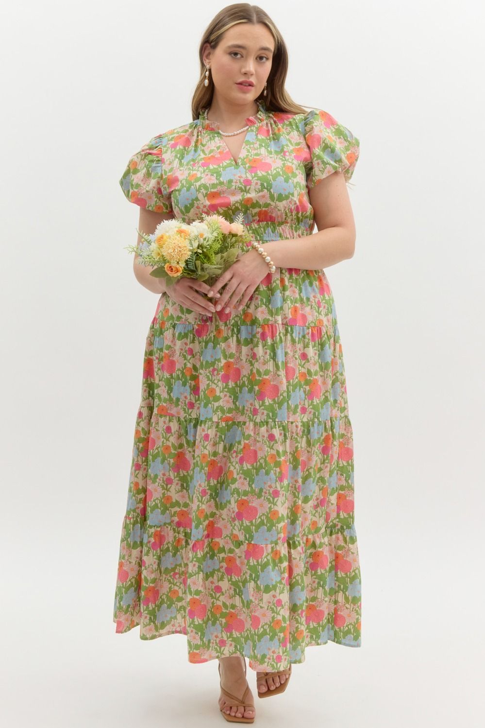 Basking In Magnolias Mini Tiered Dress