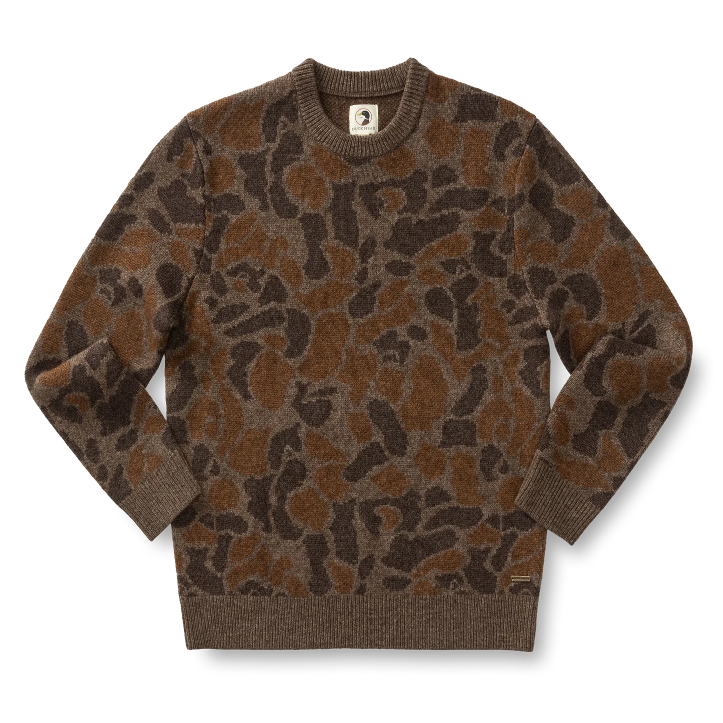 Camo Intarsia Crewneck Sweater