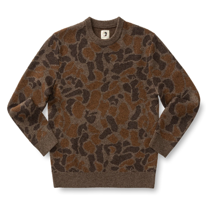 Camo Intarsia Crewneck Sweater