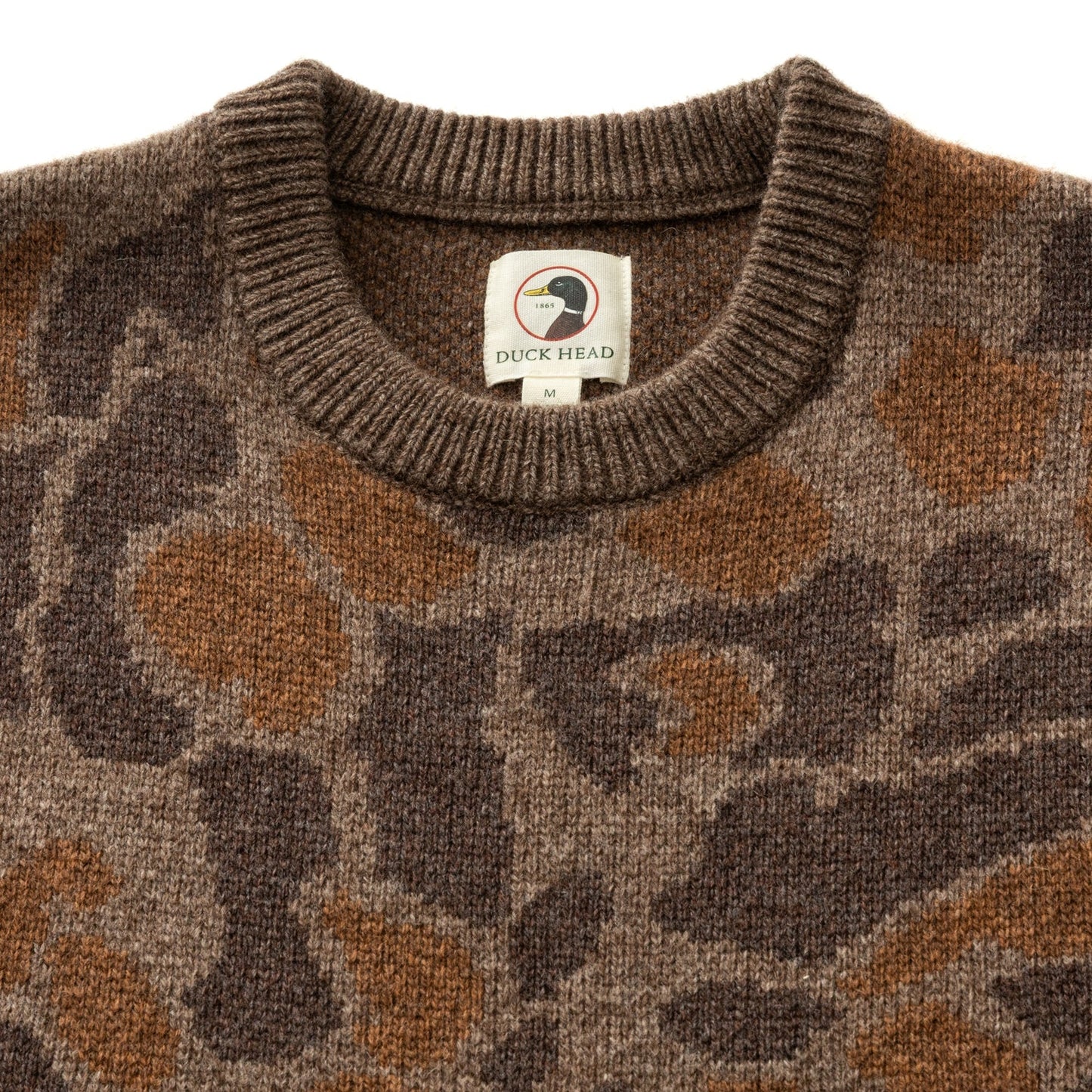 Camo Intarsia Crewneck Sweater
