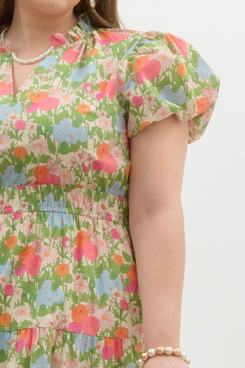 Basking In Magnolias Mini Tiered Dress