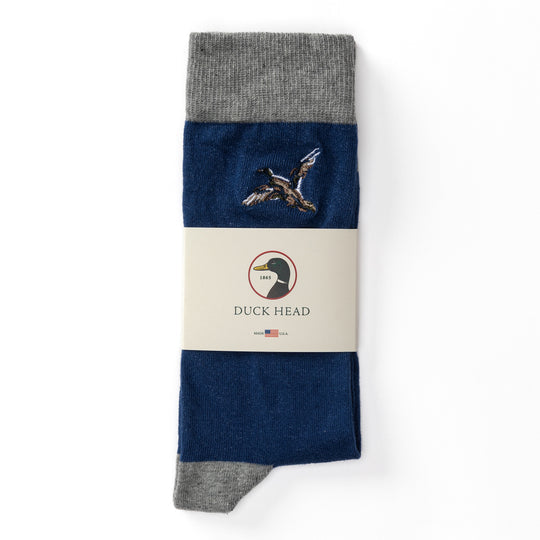 Embroidered Mallard Sock