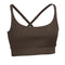 Brown sports bra on a white background