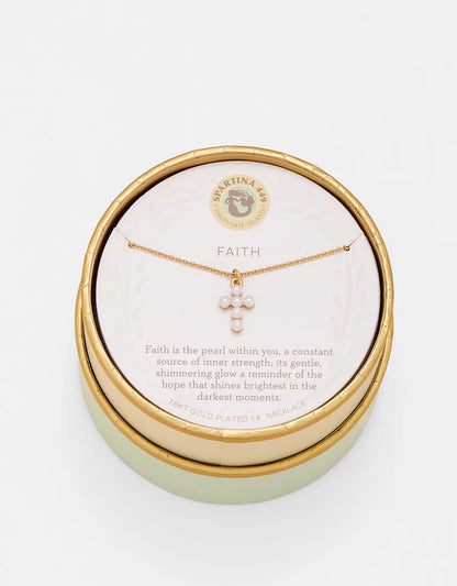 Sea La Vie Necklace Faith - Pearl Cross