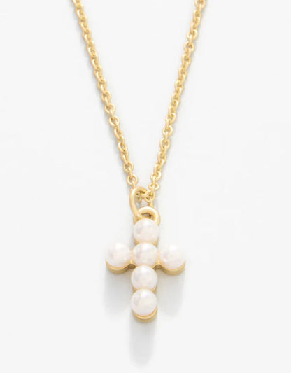 Sea La Vie Necklace Faith - Pearl Cross