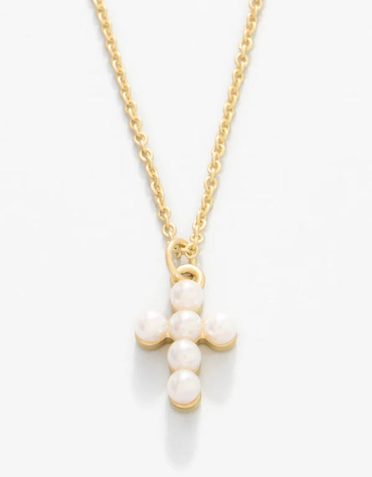 Sea La Vie Necklace Faith - Pearl Cross