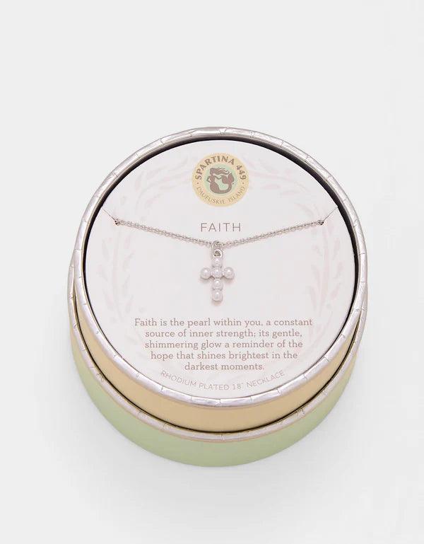Sea La Vie Necklace Faith - Pearl Cross
