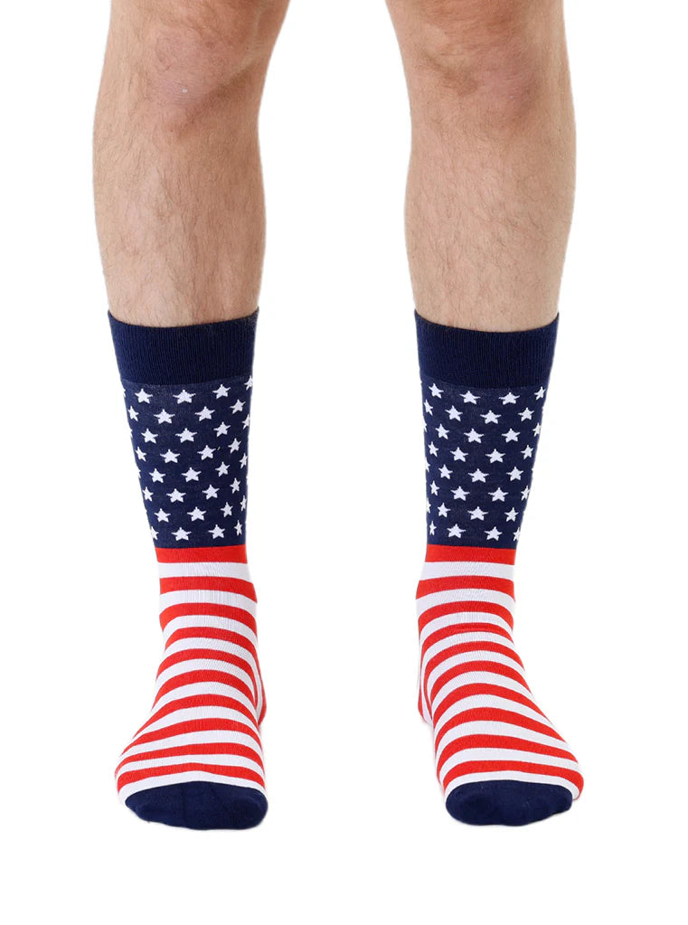 American Flag Bamboo Crew Socks