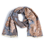 Floral patterned scarf on a white background