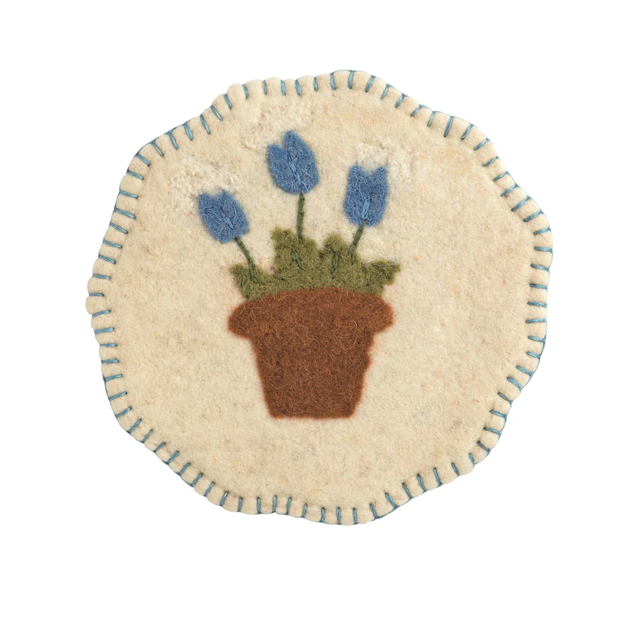 Felted Floral Trivet