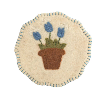 Felted Floral Trivet