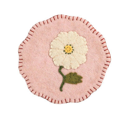 Felted Floral Trivet