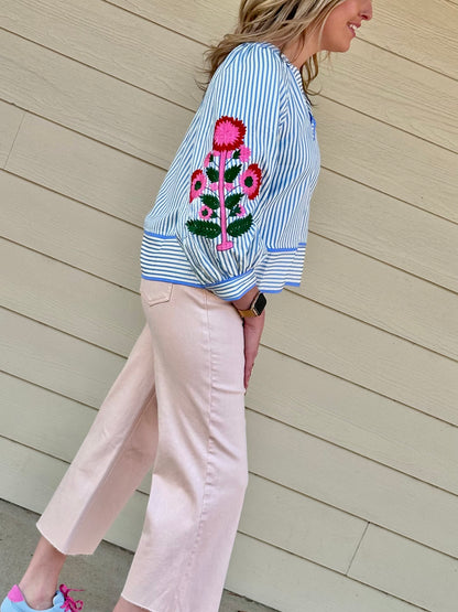 Harbor Bloom Puff Sleeve Top