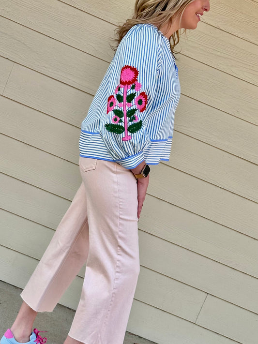 Harbor Bloom Puff Sleeve Top