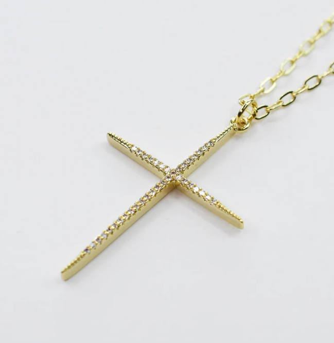 Full Of Grace Cross Necklace | Gold