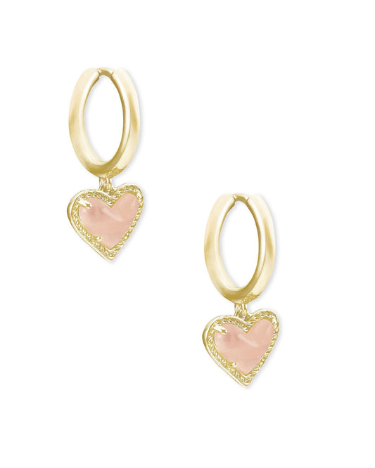 Ari Heart Huggie Earrings