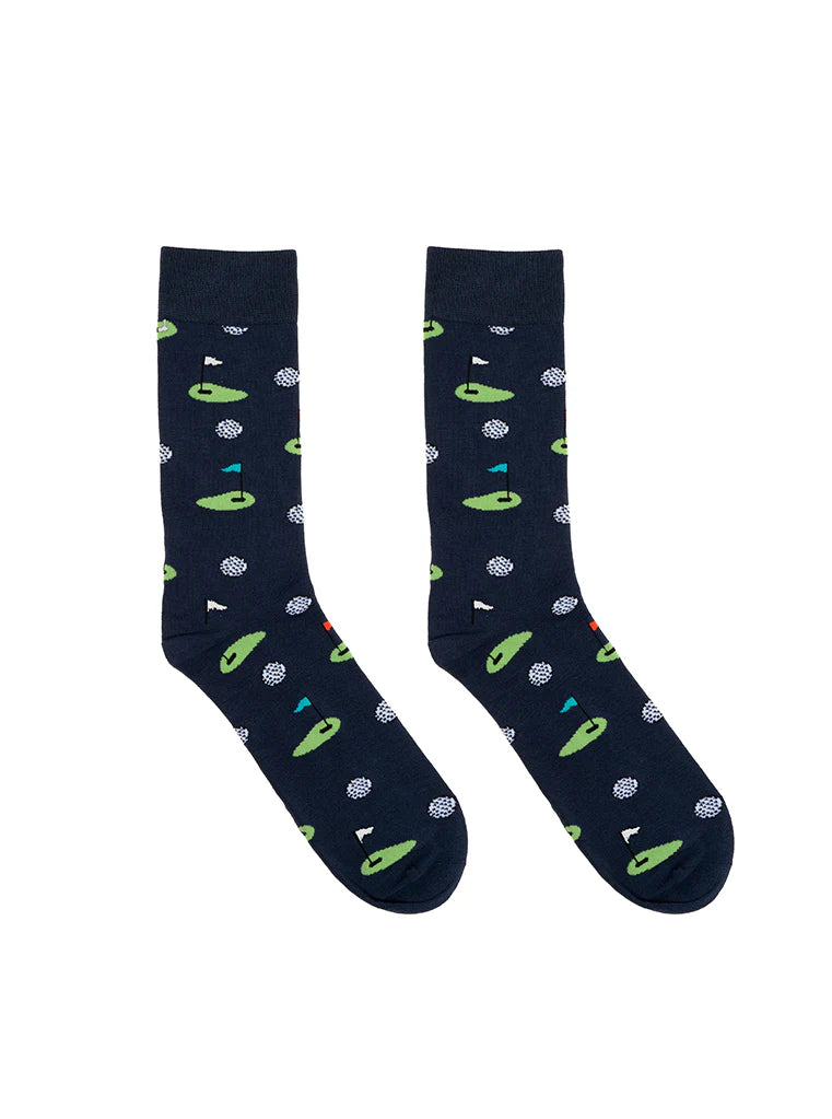 Golfing Bamboo Crew Socks