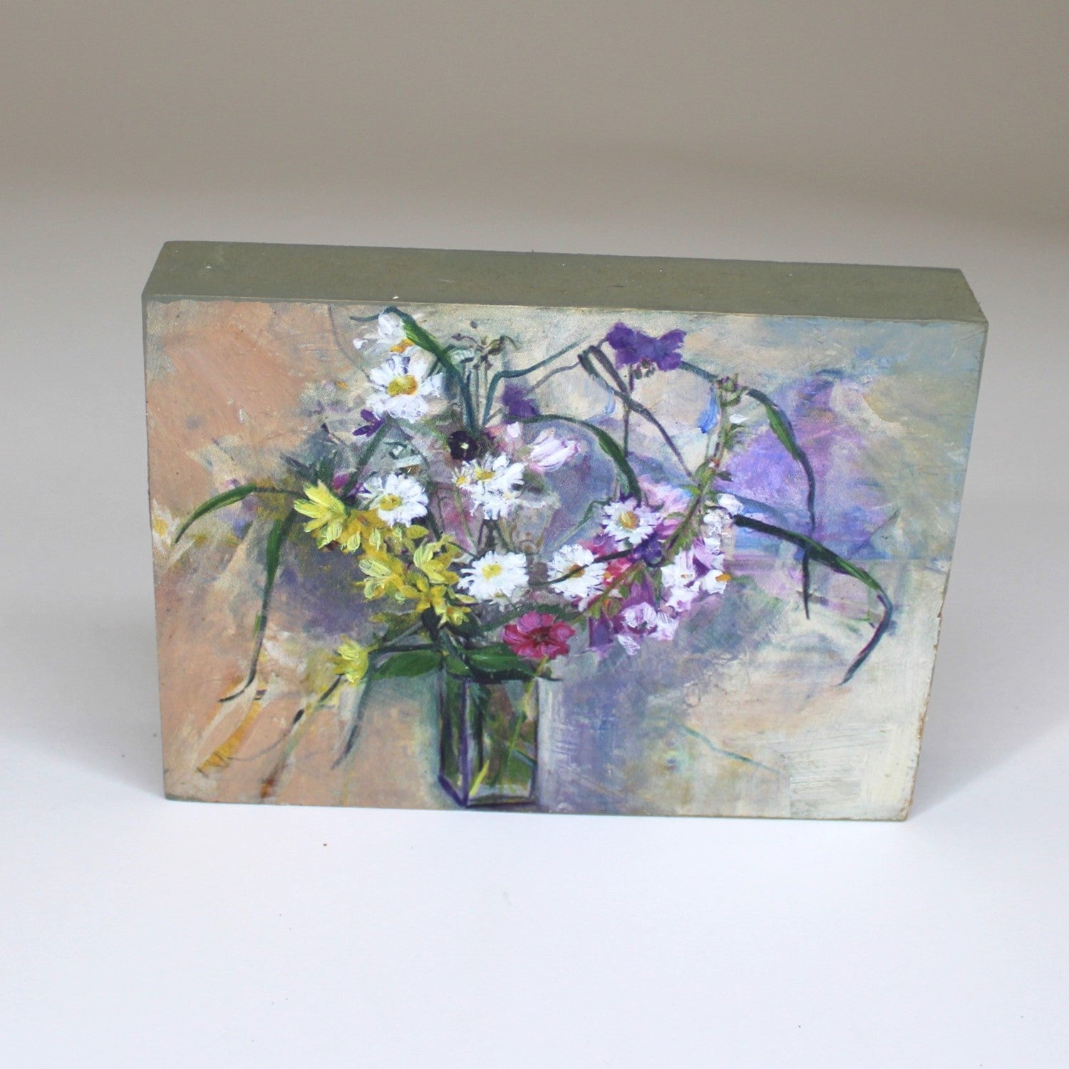 Handpainted Wildflowers in Vase Tablesign