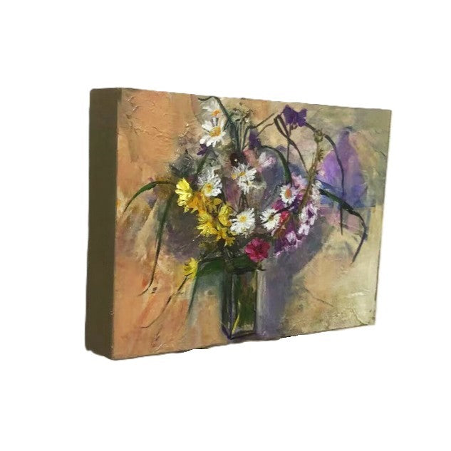 Handpainted Wildflowers in Vase Tablesign
