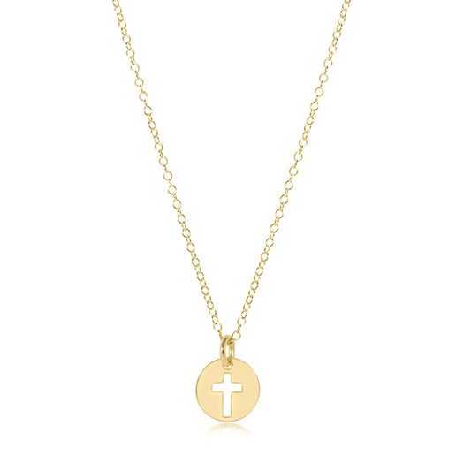 16” Necklace Gold - Blessed Charm