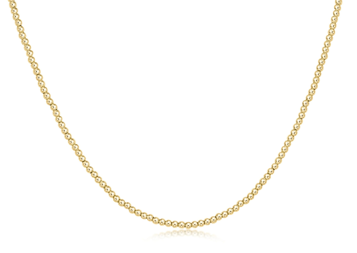 17” Choker Gold 2mm Bead - Gold