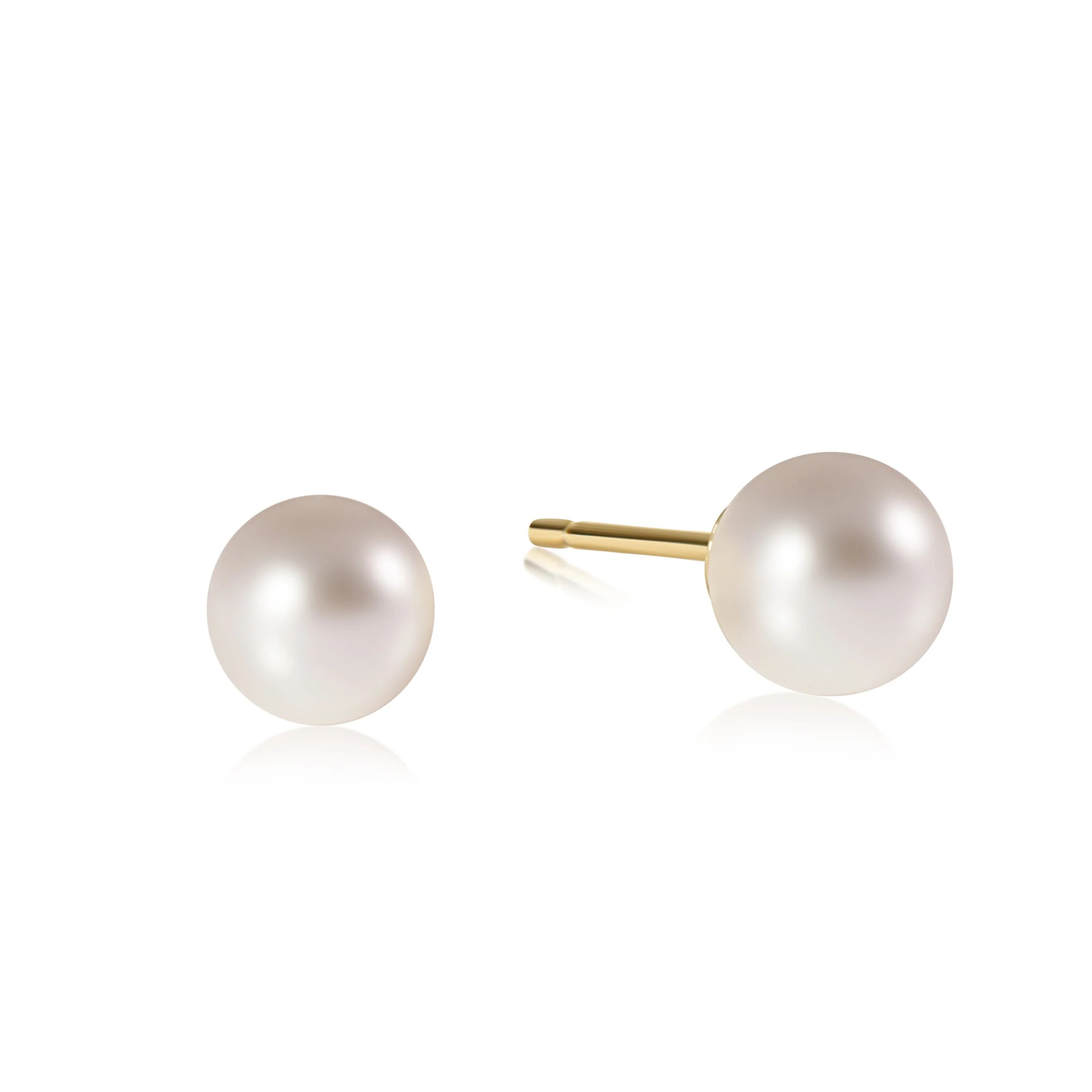 Classic 8mm Pearl Ball Stud Earrings | enewton