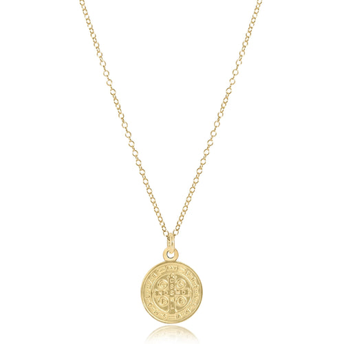 16” Necklace Gold-Blessing Gold Disc