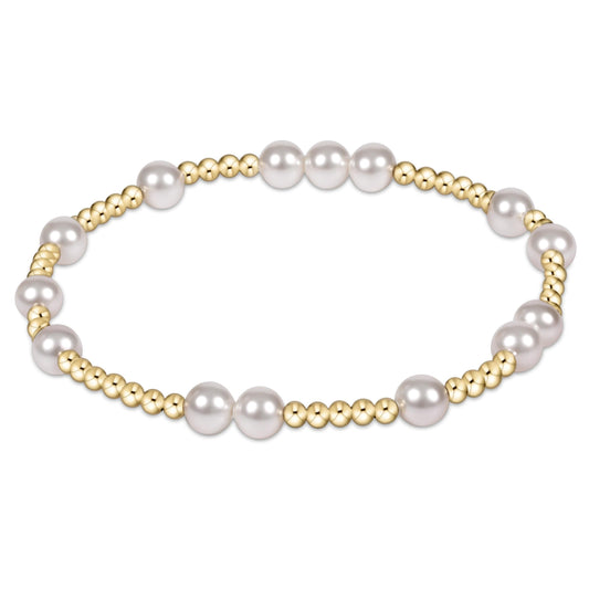 Hope Unwritten Bead Bracelet| 6mm Pearl | Extends
