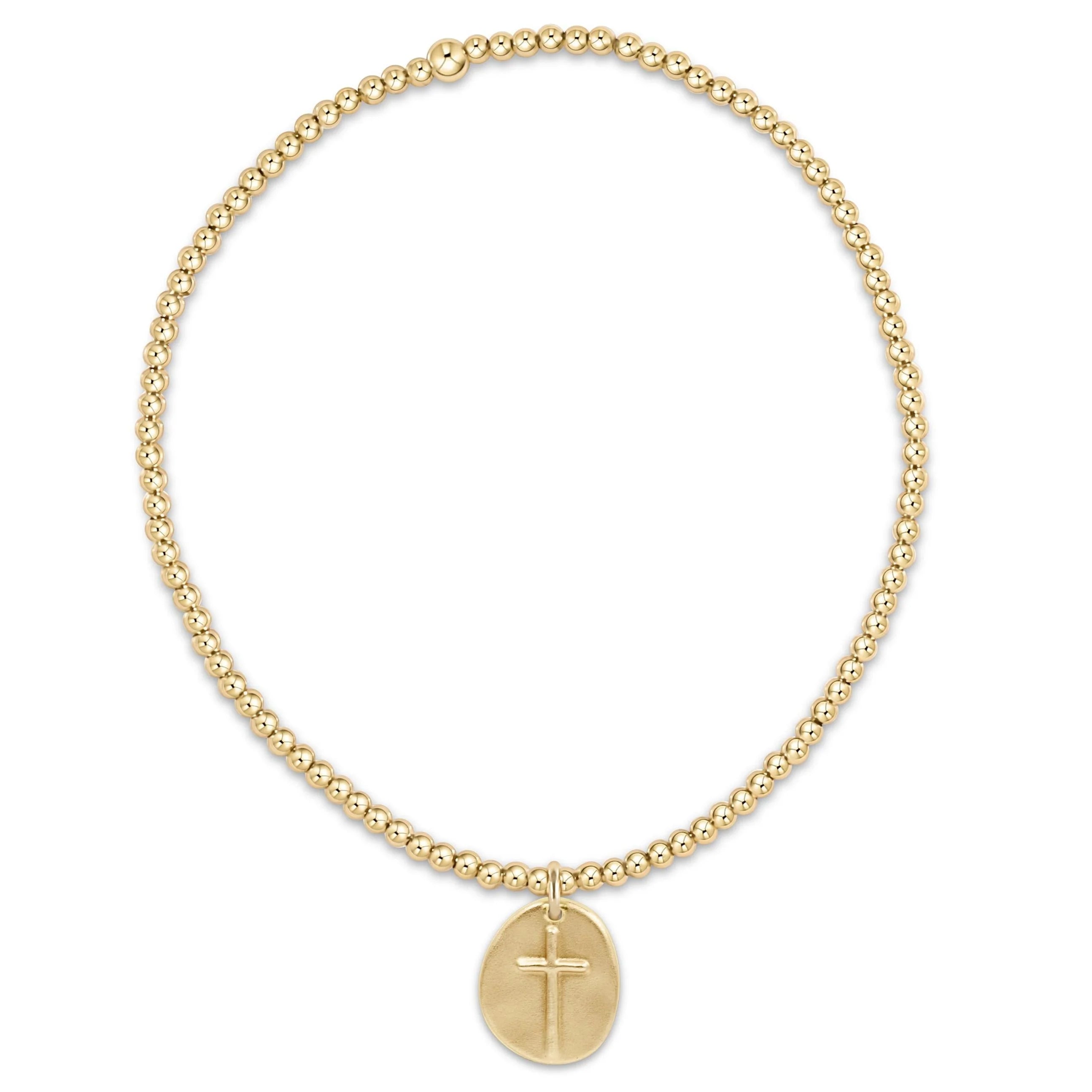 Classic Gold 2mm Bead Bracelet – Inspire Small Gold Charm