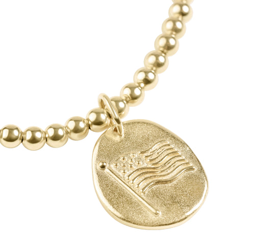 Classic Gold 3mm Bracelet – Inspire America Gold Disc