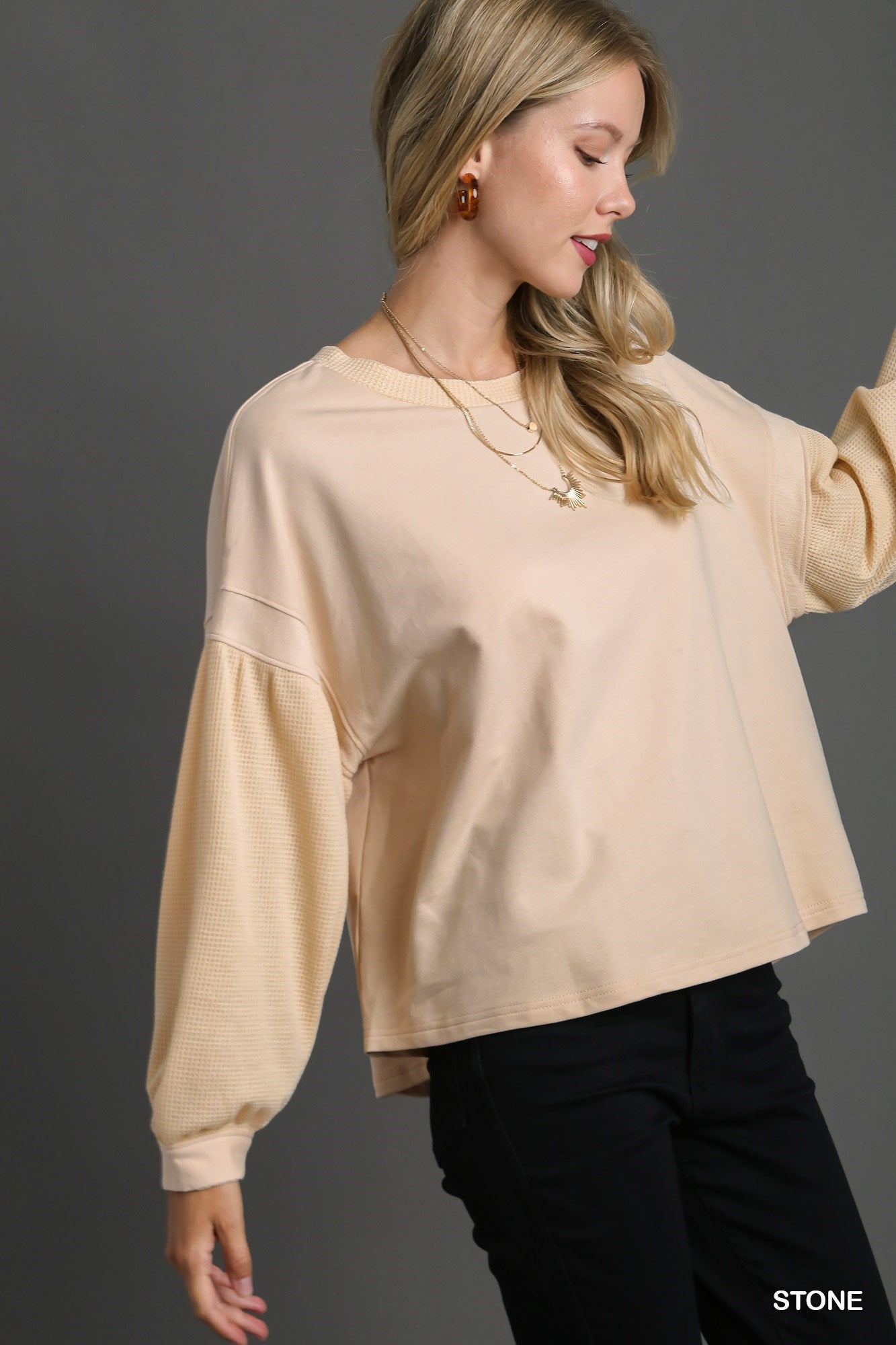 Textured Sleeve Top