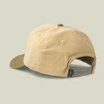 Back Marsh Wear Heritage Outdoor 5-Panel Hat in Olive featuring cotton oxford construction, unique outdoor-inspired artwork, a mid-profile fit, and adjustable snapback closure.