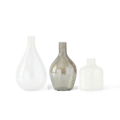 Antique Light Green Matte Glass Bottle Vases