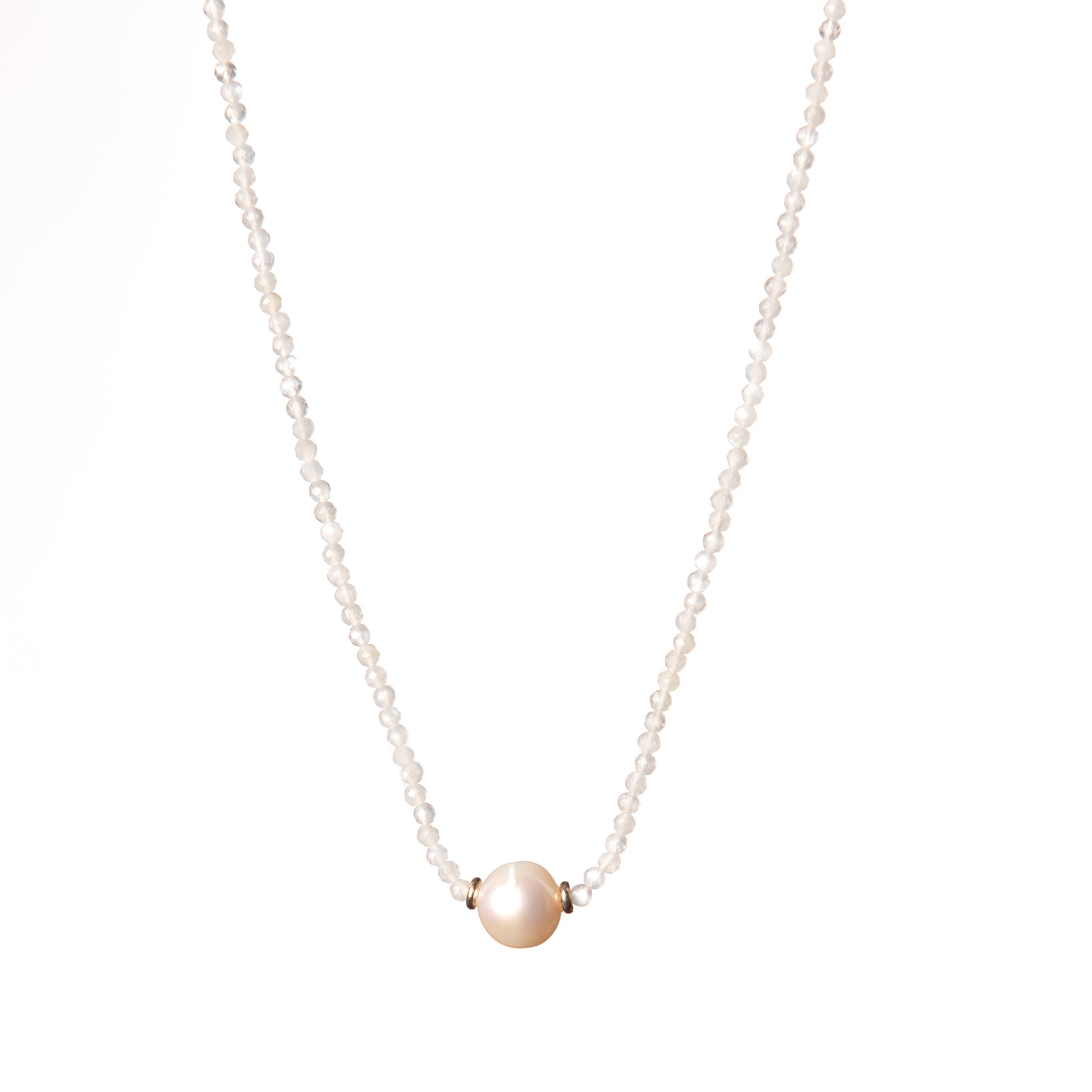 Moonstone & Freshwater Pearl Necklace