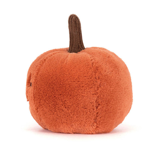 JellyCat Ooky Jack O'Lantern plush featuring a soft orange pumpkin design, classic jack-o'-lantern face, and playful Halloween details.