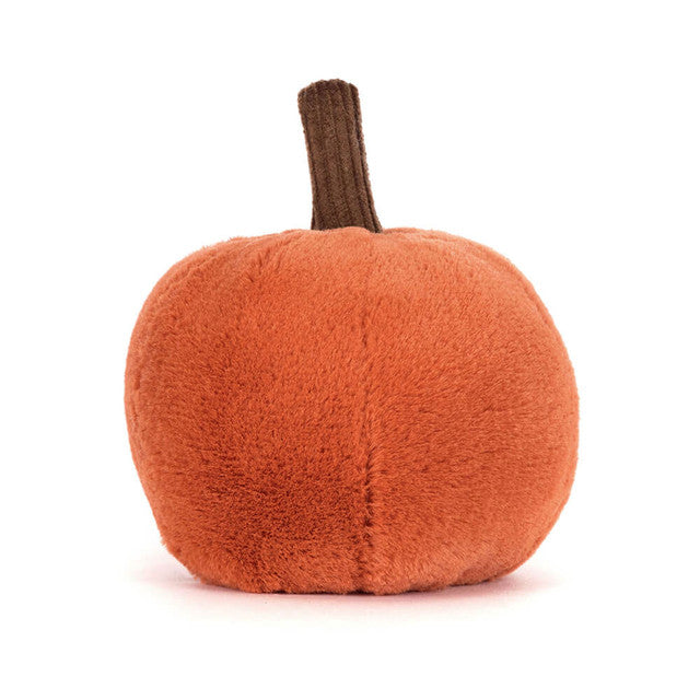 JellyCat Ooky Jack O'Lantern plush featuring a soft orange pumpkin design, classic jack-o'-lantern face, and playful Halloween details.