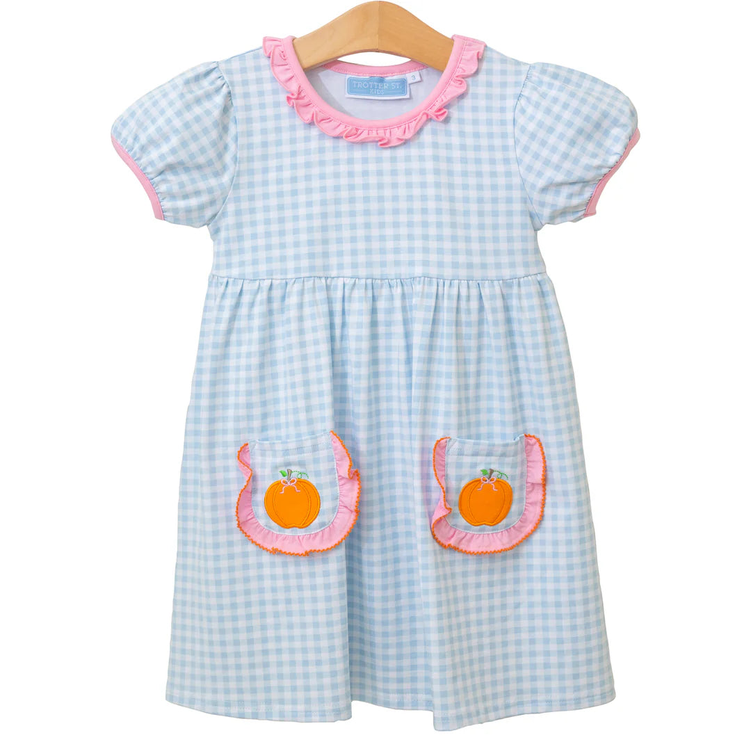 Pumpkin Short Sleeve Dress | Trotter Street