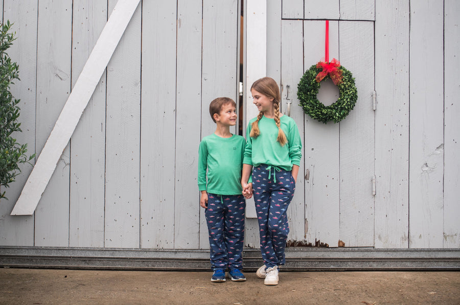 Vintage Cars and Christmas Trees Long Sleeve Tee | PRODOH