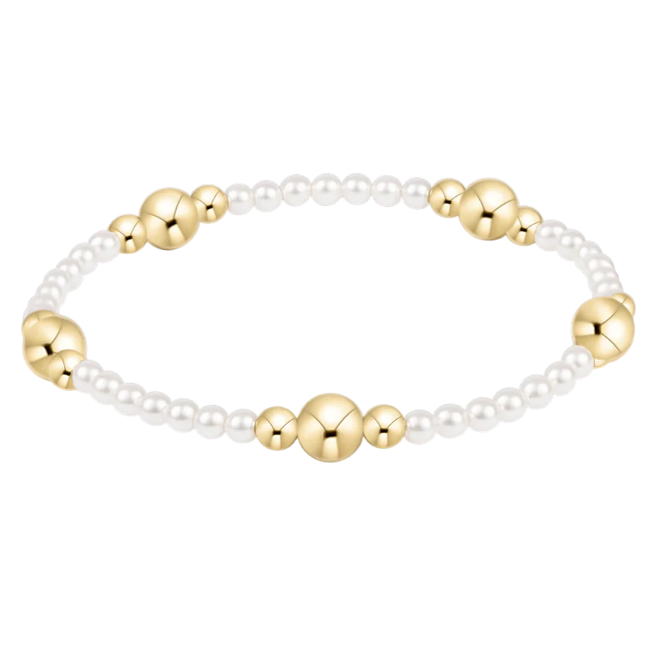 Purpose Gold 6mm Pearl Bracelet | enewton