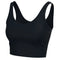 Black sports bra on a white background