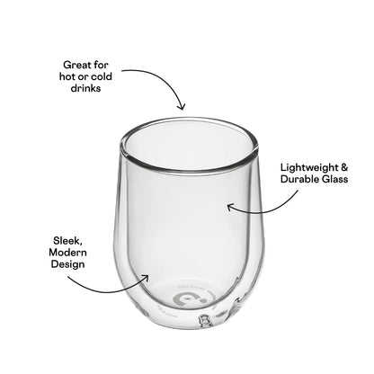 Clear Stemless Glass Set of 2 | 12oz | CORKCICLE