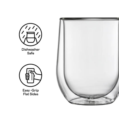 Clear Stemless Glass Set of 2 | 12oz | CORKCICLE
