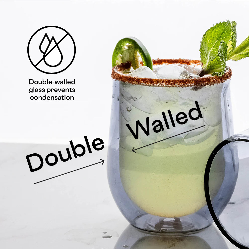 Clear Stemless Glass Set of 2 | 12oz | CORKCICLE