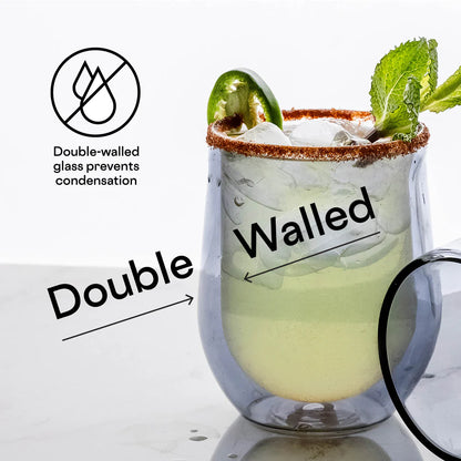 Clear Stemless Glass Set of 2 | 12oz | CORKCICLE