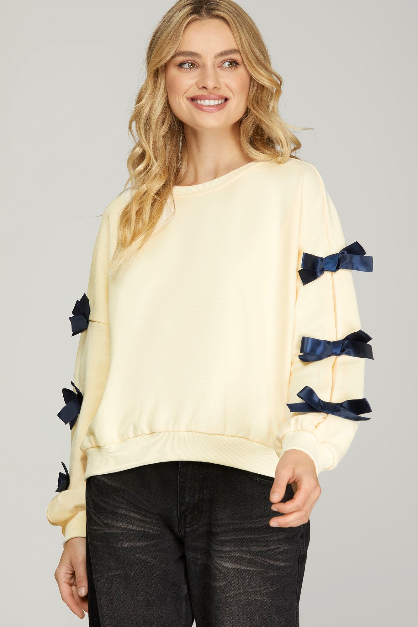 Ribbon Wrap Sweatshirt