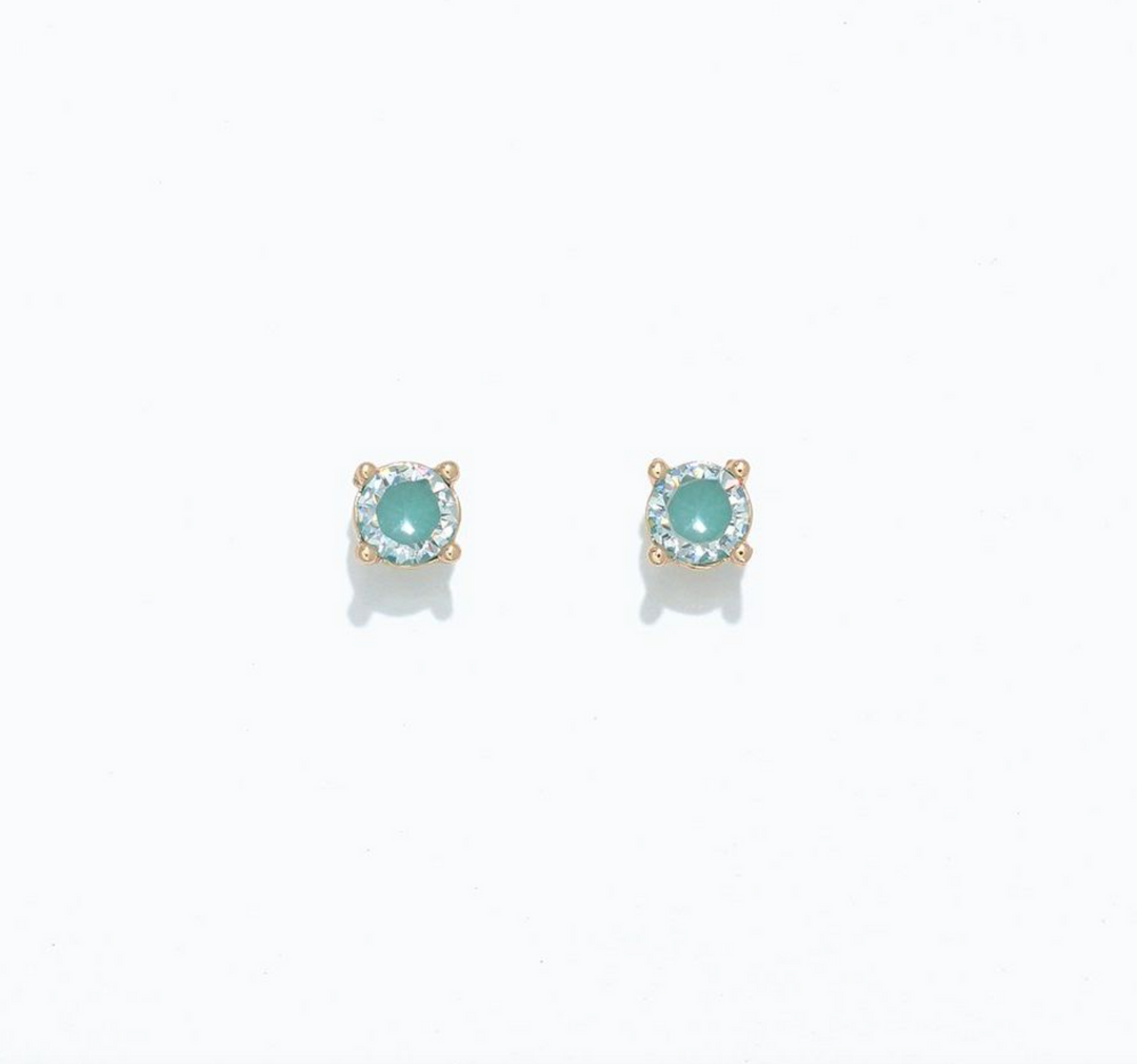 Sparkling Aqua CZs | Cuties Hypoallergenic Earrings