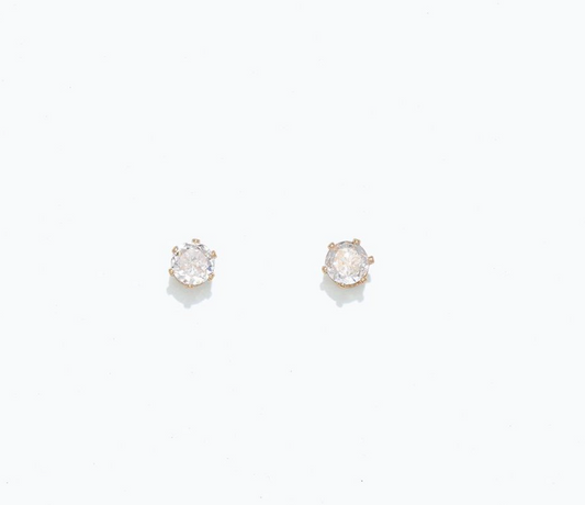 CZ Studs in Gold | Cuties Hypoallergenic Earrings