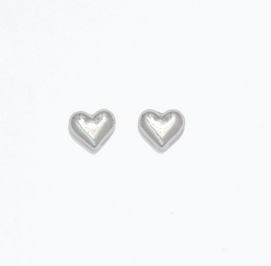 Polished Silver Heart | Cuties Hypoallergenic Earrings